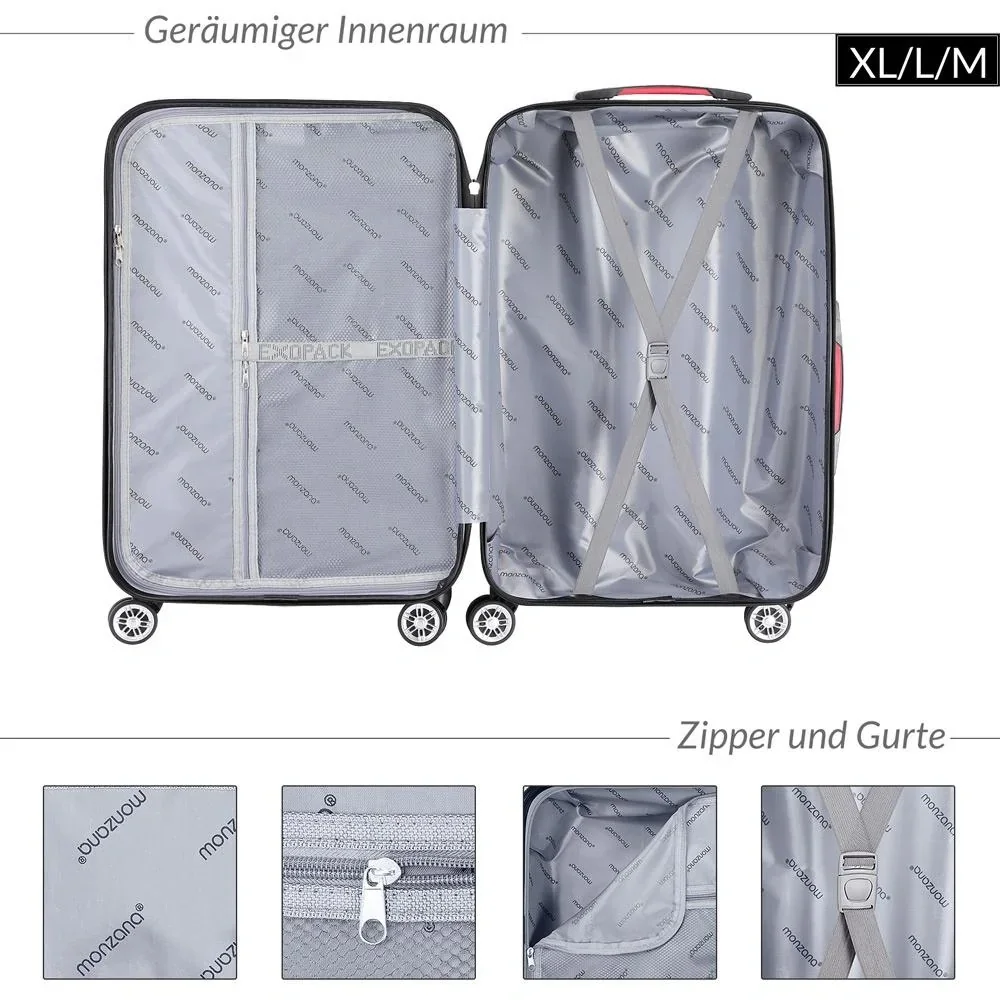 Exopack Hartschalenkoffer-Set blau M/L/XL