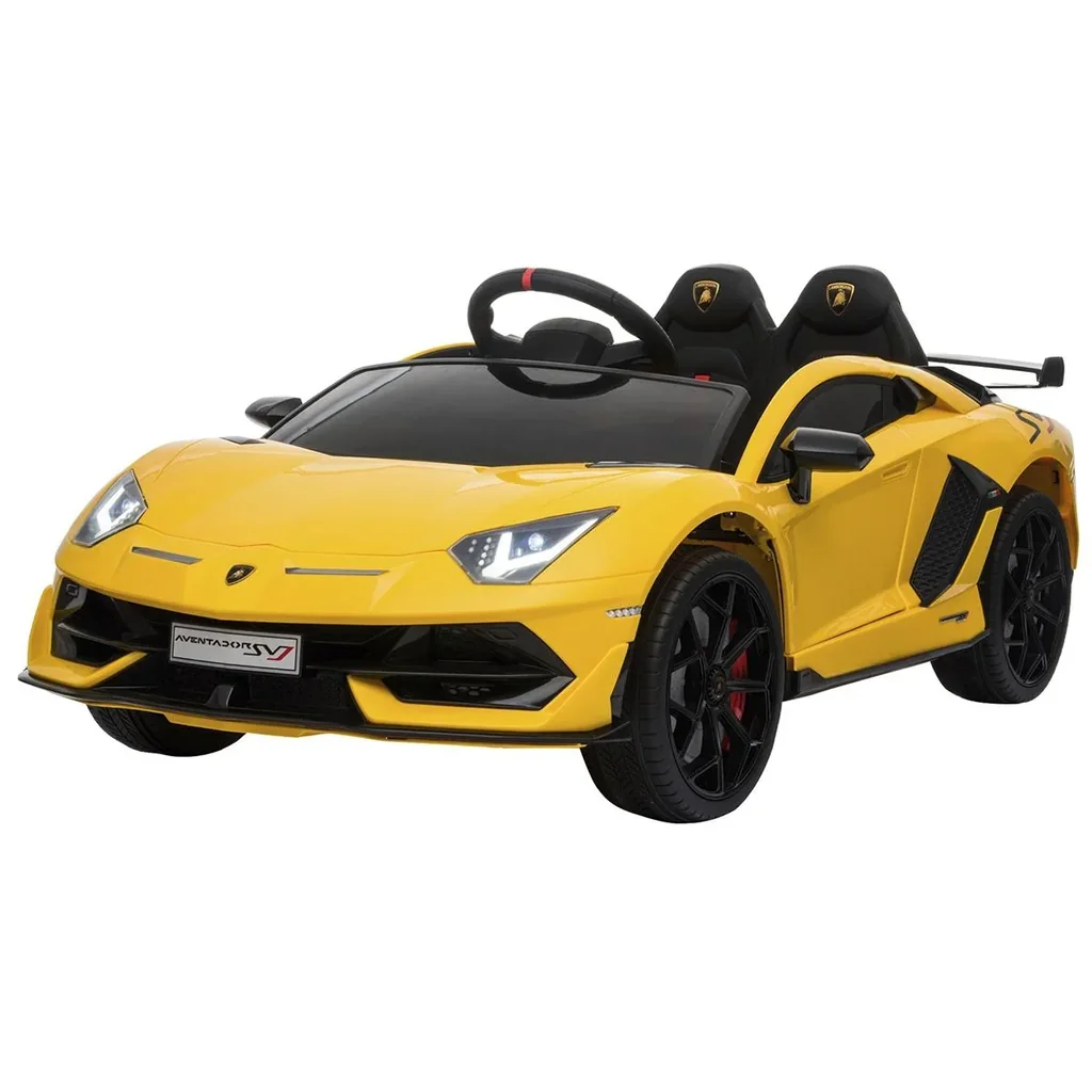 Elektroauto Lamborghini SVJ lizenziert Kinderfahrzeug Kinderauto für 3-8 Jahre mit Fernsteuerung MP3/USB Licht Musik Kun