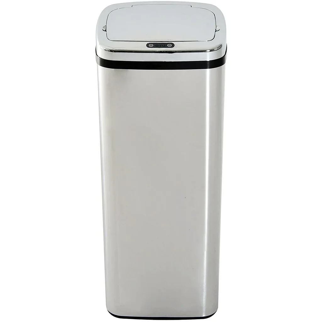 Mülleimer Automatik mit Sensor Edelstahl 50L Silber