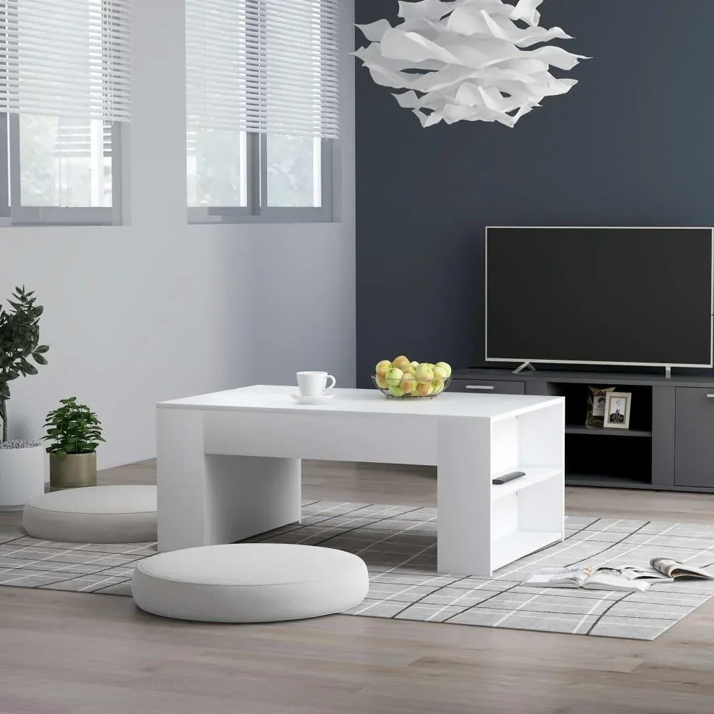 Couchtisch 100x60x42 cm Spanplatte weiß