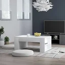 Couchtisch 100x60x42 cm Spanplatte weiß