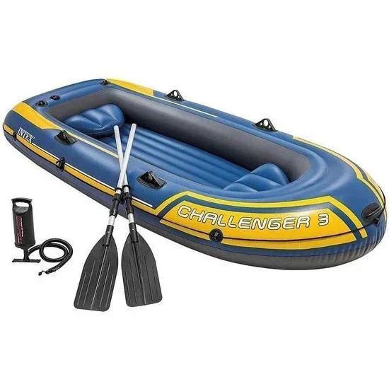 Schlauchboot Challenger 3 - 3-Personen - Inklusive Paddeln und Handpumpe