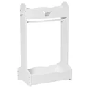 Kinder-Kleiderständer Garderobenständer mit Kleiderstange Kinderzimmer für 3-8 Jahre Kinder Weiß MDF Kiefernholz 63 x 37