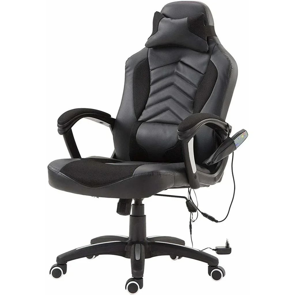 Bürostuhl Ergonomisch Massagesessel Gaming Stuhl Schwarz