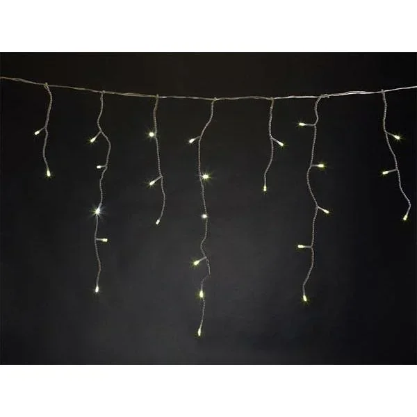 Vellight Eiszapfen-Weihnachtsbeleuchtung - 2 x 1,3 M - 150 LEDs - Warmweiß - Innen & Außen