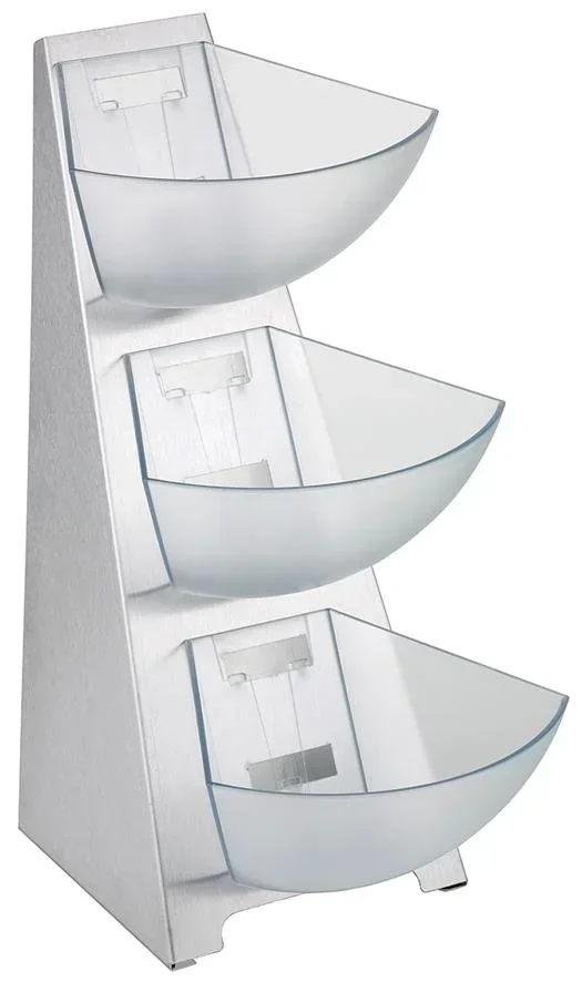 Multi-Rack, Küchenregal, Portionsschütte, Portionsspender, 18/0 Edelstahl, Volumen pro Schütte 1 L, 3-stufig