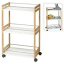 Excellent Houseware Küchenwagen mit 3 Etagen Bambus