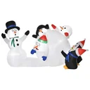 aufblasbarer Schneemann mit LED-Leuchten Weihnachten Schneemann