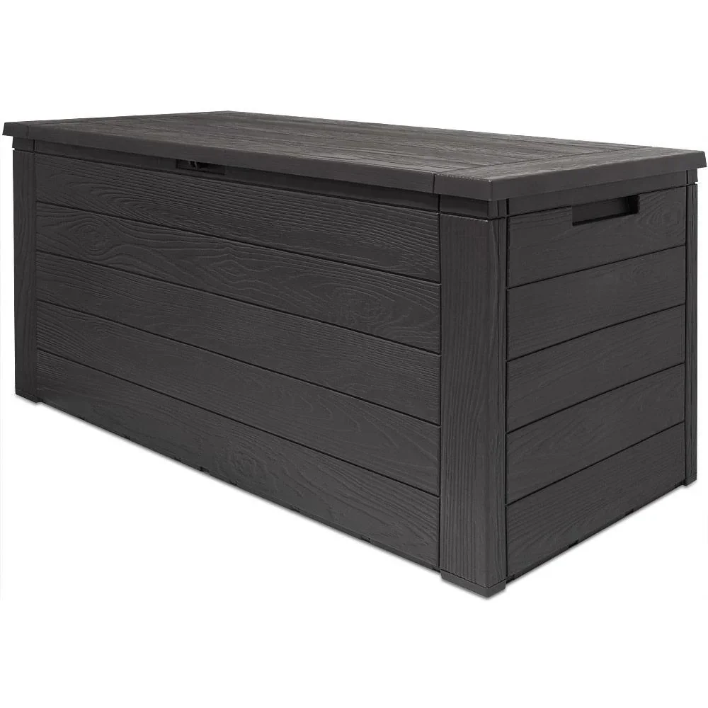 Aufbewahrungsbox anthrazit 120 x 46 x 57cm - Outdoor - Geeignet für Terrasse, Balkon und Garten