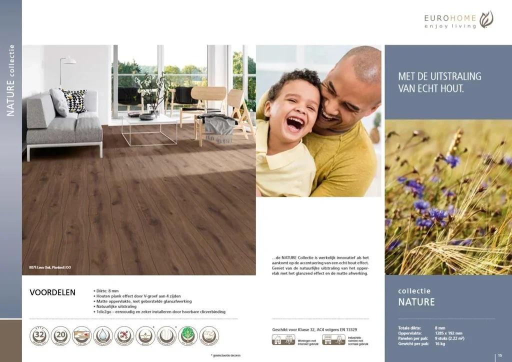 Nature Laminatboden Heritage Barnwood 8 mm 2,22 m²