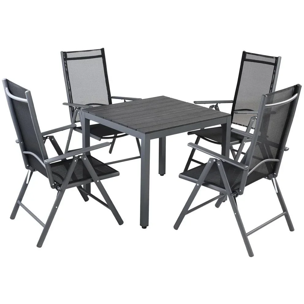 5-tlg. Garten-Set - Anthrazit