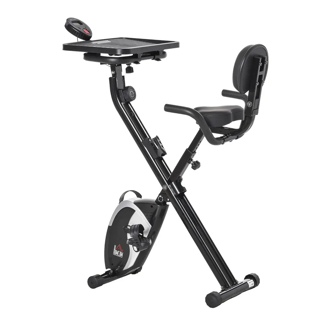 Heimtrainer Fahrradtrainer 1,5 kg Schwungrad Trimmrad mit 8 stufig einstellbarem Magnetwiderstand Rädern Stahl ABS Schwa