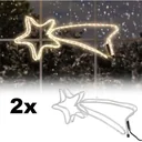 Falling Stars SET of 2 - Lichterkette Stern - 144 Lichter - 4m - Metallrahmen
