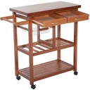 Küchenwagen Servierwagen mit Schubladen aus Holz