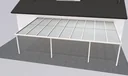 Terrassendach Premium, weiß, 9135 x 5060 mm - Klima blue