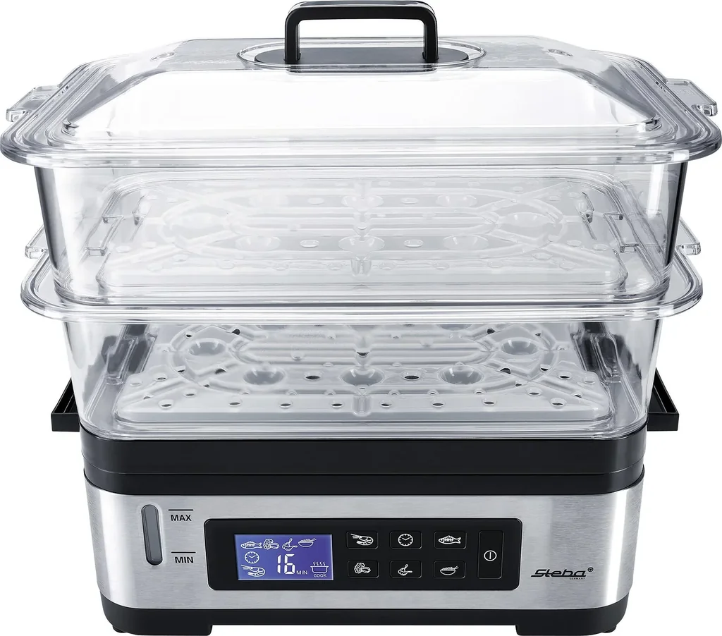 Elektronischer Dampfgarer „DG2“, Edelstahl, 1200 Watt