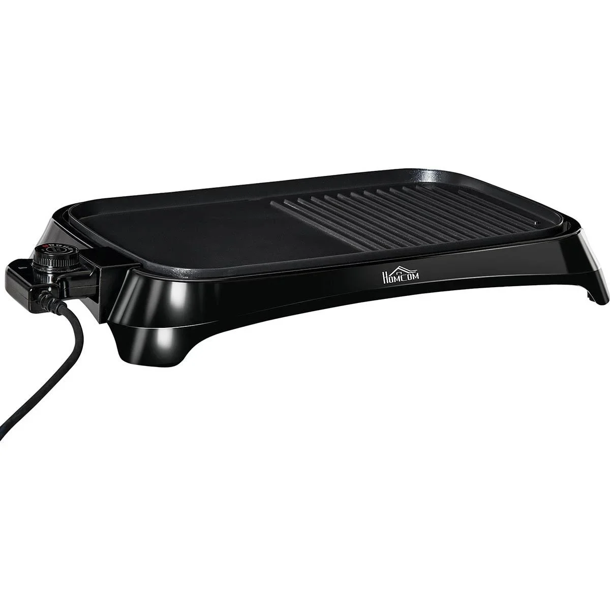 Elektrogrill Tischgrill elektrisch mit Regelbarer Thermostat Antihaftbeschichtete Grillplatte 1600 W BBQ Tisch Grill Tep