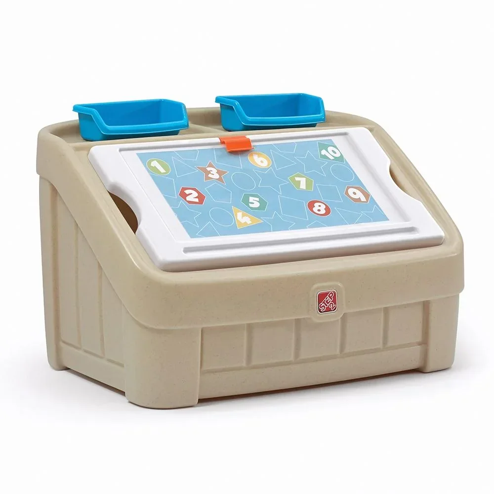 2-in-1 Toy Box & Art Deckel