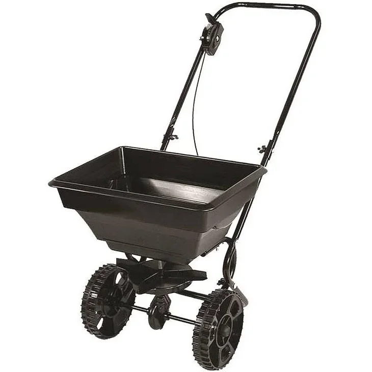 Turfmaster schiebt Schneefräsen bis zu 25 kg. Düngerstreuer - Salzstreuer