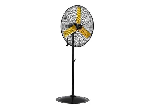 Freistehender Ventilator Stahl Ø 76 cm Schwarz/Gelb