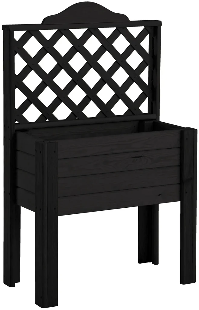 Balkonpflanzkasten mit Gitter anthrazit