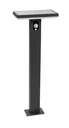 Solar LED Sockel ARIANE mit Sensor Schwarz, 3,3 Watt, 210 lm, warmweiß