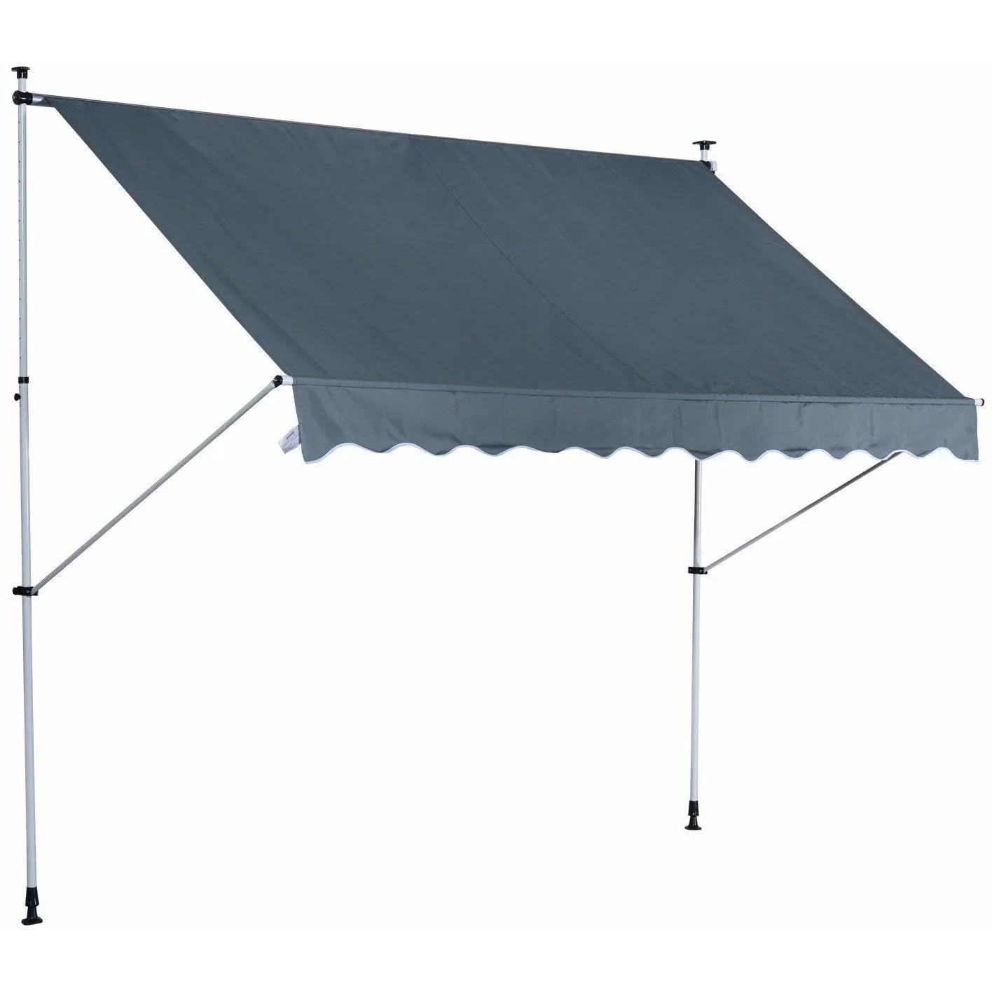 Markise Klemmmarkise Grau 300 x 150cm