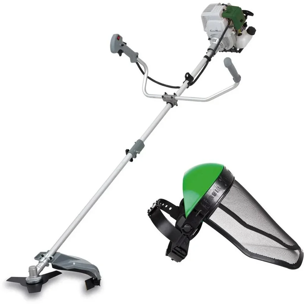 Benzin-Freischneider 4-Takt Motor GM 4T-700 Gartenmeister Gratis dazu Gesichtsschutz mit Netz