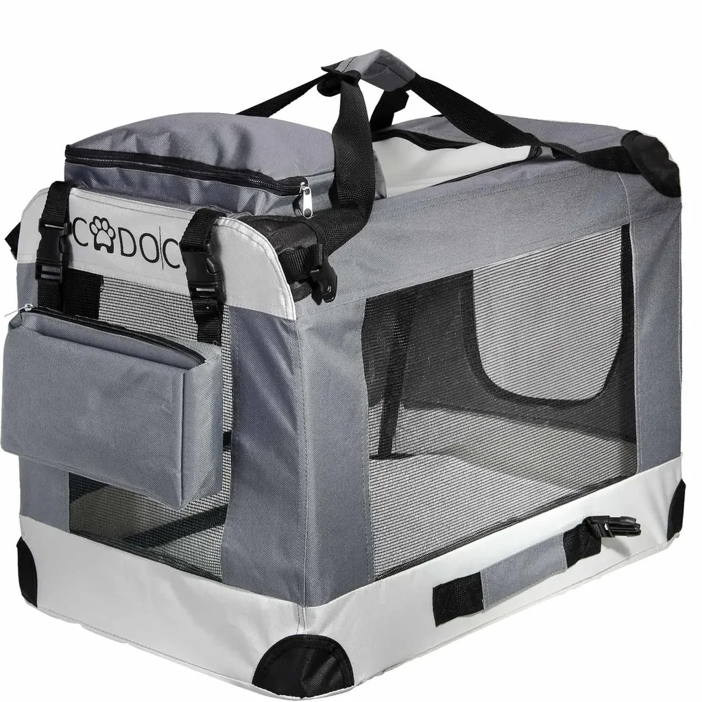 Hundetransportbox L 70 x 52 x 52cm grau