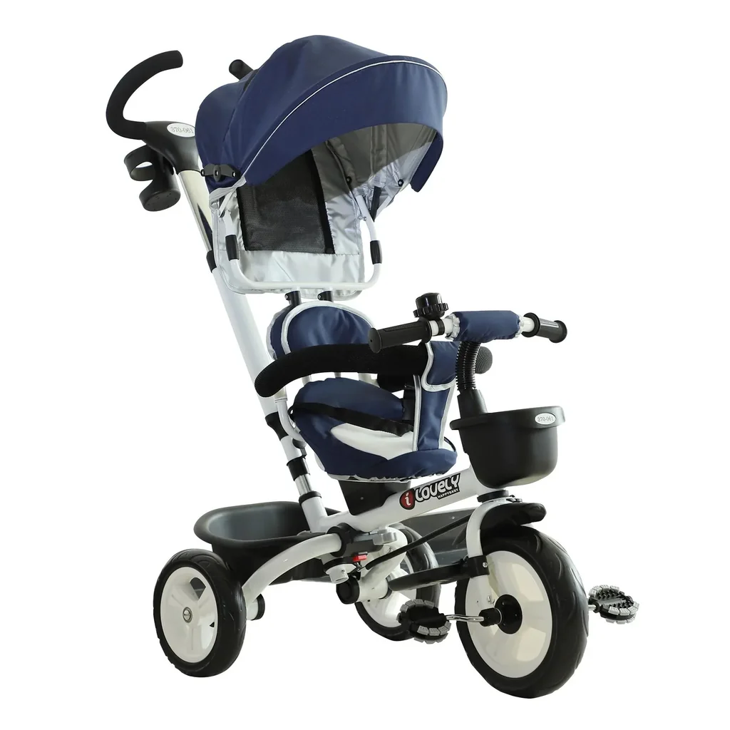 4-in-1 Kinderdreirad mit Sonnendach