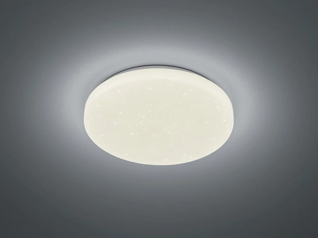 LED-Deckenleuchte CHARA, 12 W RGB-LED, 3000K, 950 lm, weiß, Fernbedienung, dimmbar, Starlight Cover