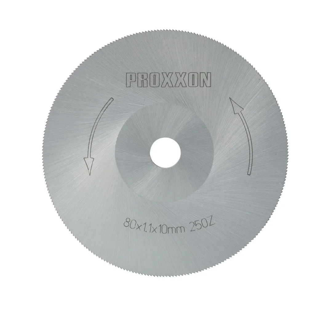 Kreissägeblatt aus hochlegiertem Spezialstahl (HSS),"Ø 80 x 1,1 x 10 mm (250 Zähne)