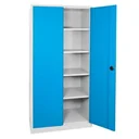 Flügeltürschrank RAL 7035/5012, 195x92x50cm