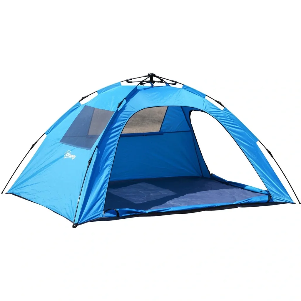 Campingzelt Pop Up Zelt für 2 personen Blau L223 x B150 x H110cm