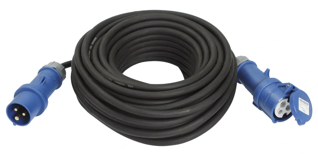 CEE Verlängerung 230V, 25m, schwarz