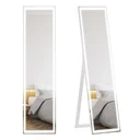 Standspiegel Ganzkörperspiegel Schminkspiegel erhöhte mit LED mit Fernbedienung wand montierbar boten-montierbar MDF