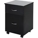 Kommode Schubladenschrank auf Rollen 58cm schwarz