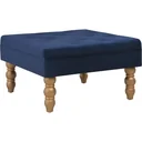 Hocker 60x60x36 cm Samt navy blau