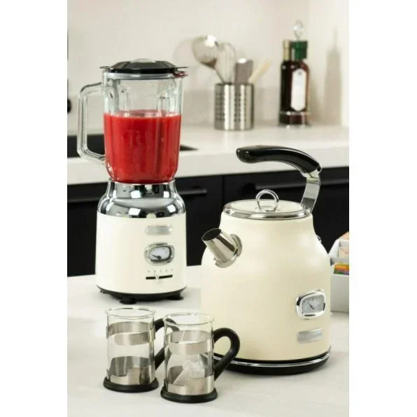 Retro SET - Mixer 1.5L + Wasserkocher 1.7L - Weiß