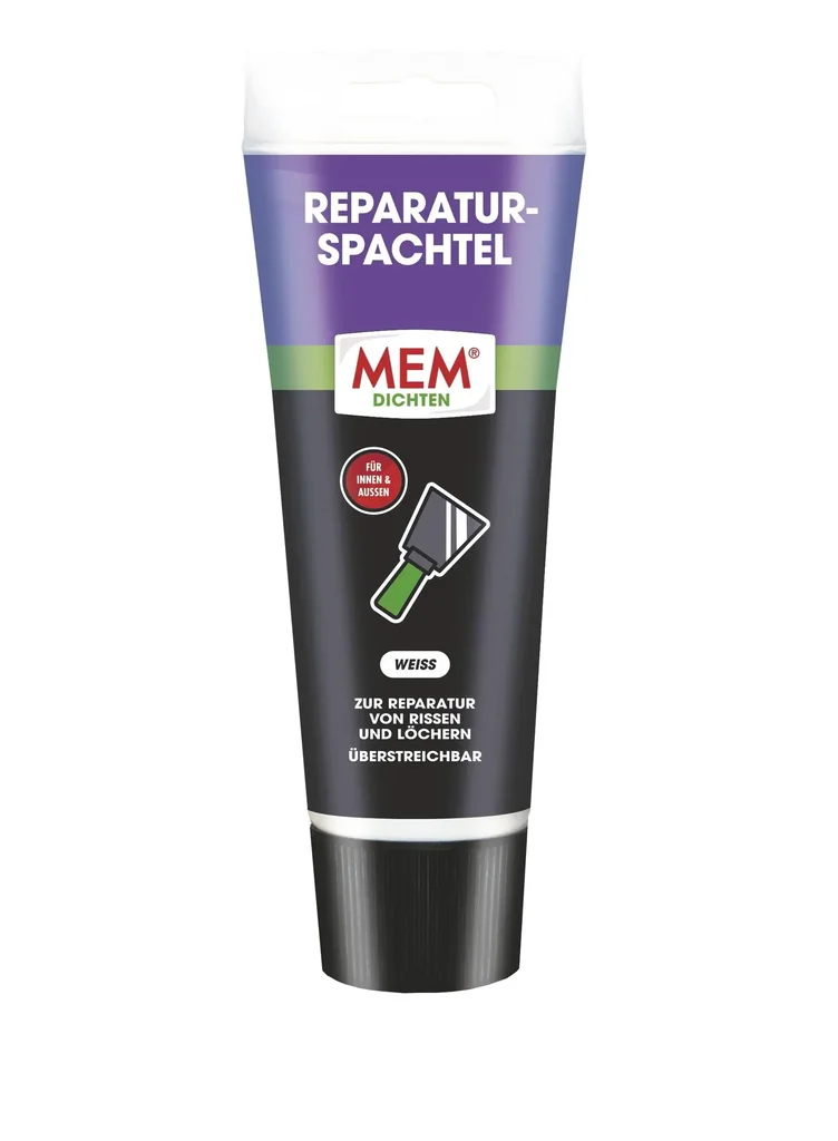 Reparatur-Spachtel für Wand und Decke, Farbe weiß, überstreichbar, 330 g Standtube