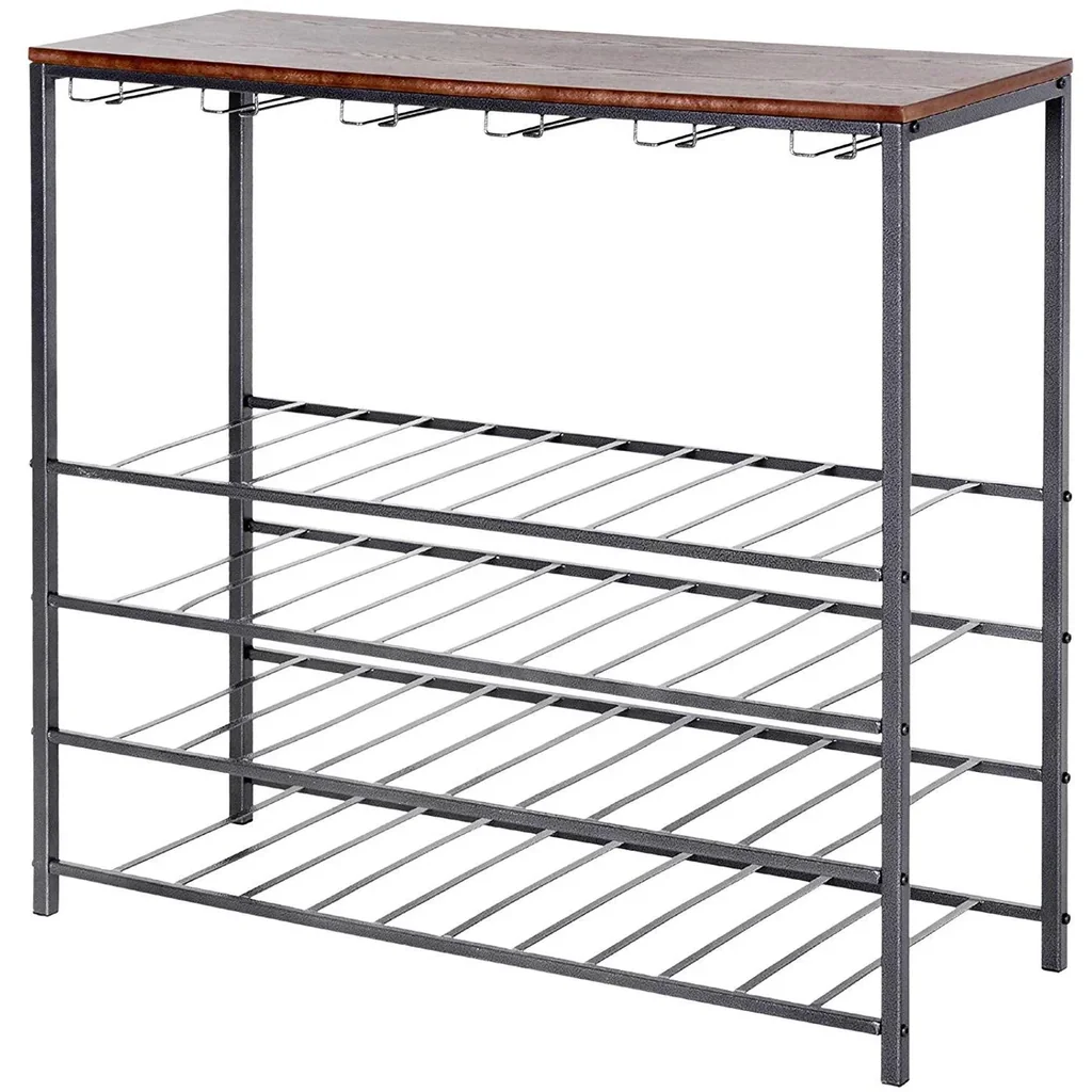 Weinregal für 40 Flaschen & 24 Gläser