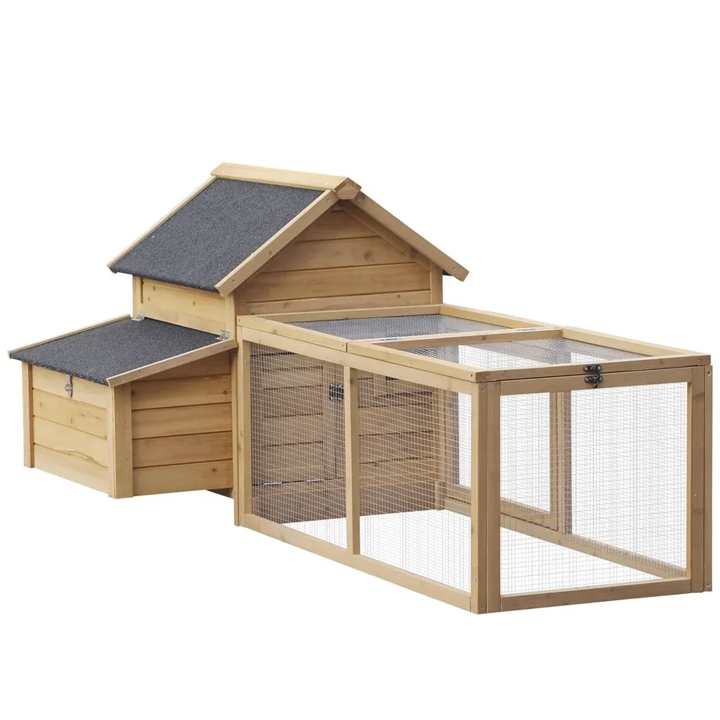 Hühnerstall Spielhaus mit Nistkasten Massivholz
