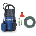 Tauchpumpe - 250W - 6000 l/h MIT 15-Meter-Gartenschlauch inkl. Düse und Armaturen UND YATO 1"-Hahn
