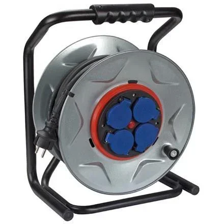 PROFI-KABELTROMMEL MIT 'ANTI-TWIST'-SYSTEM - NEOPREN - 40 m - 3G2.5 - 4 STECKDOSEN