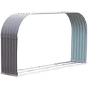 Kaminholzregal Außen Holzunterstand Kaminholz Stapelhilfe 0,85 mÂ³ Stahl Grau