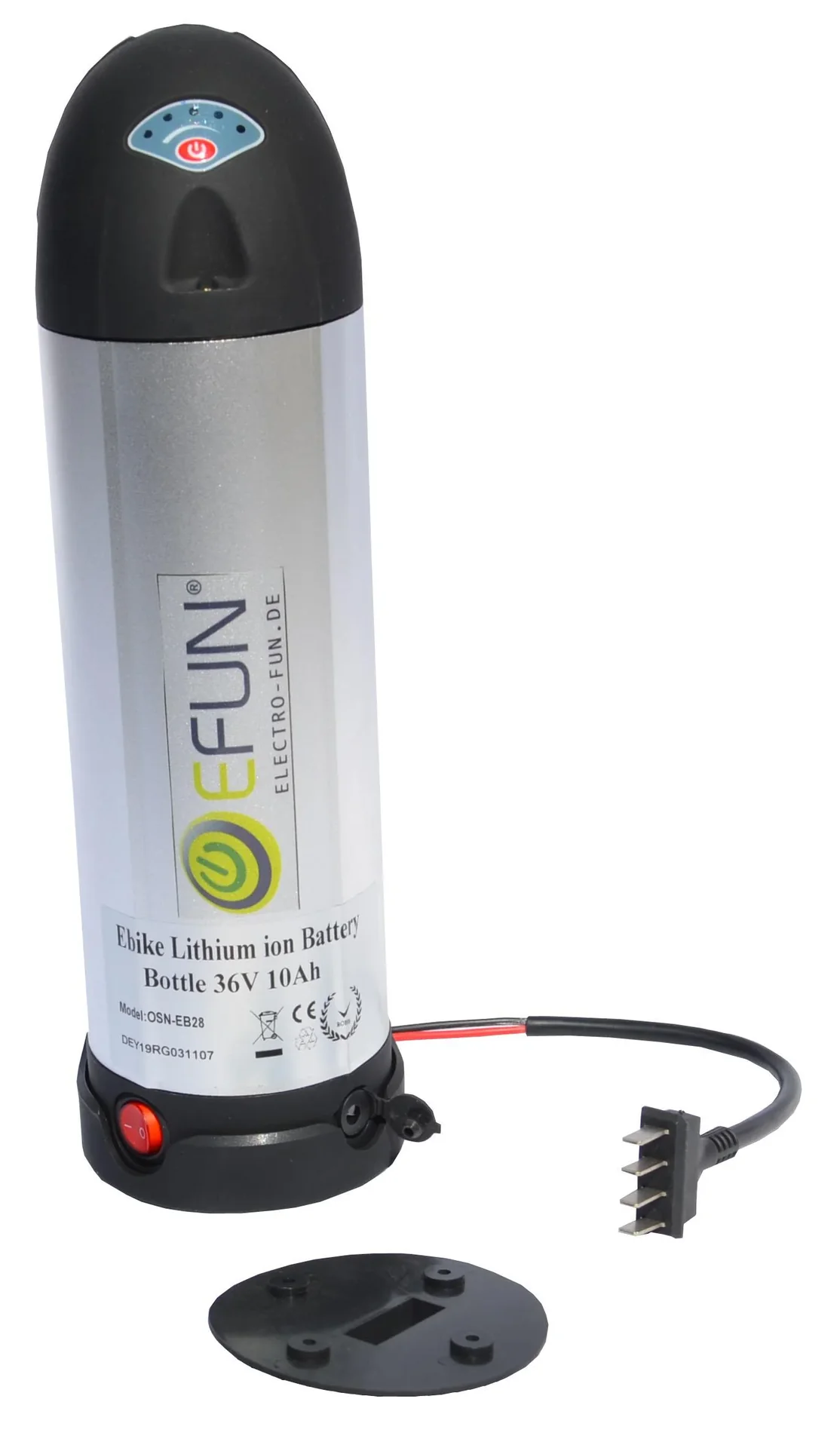 Akku Lithium Ionen 36 Volt 10 Ah BOTTLE E-Bike E-FUN