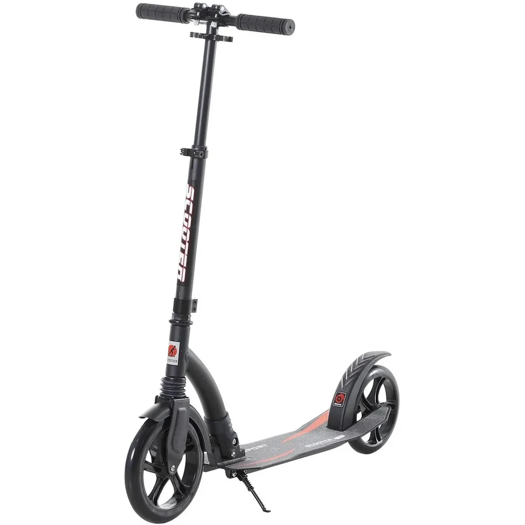 Kinderroller mit höhenverstellbarem Stoßdämpfer, schwarz