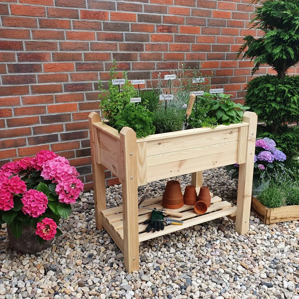 Kräuterbeet massiv, anthrazit, klein