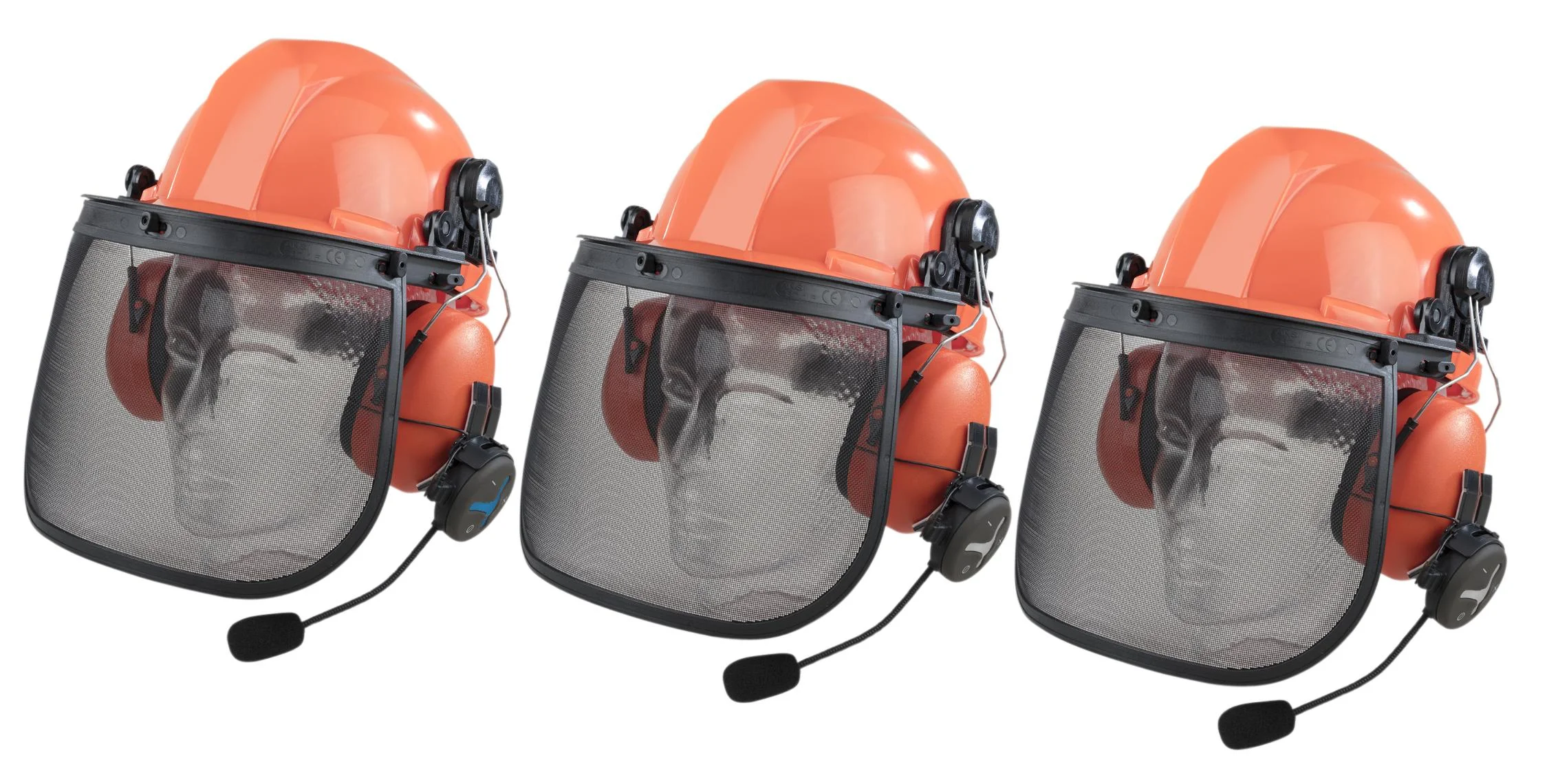 Forsthelm mit Bluetooth Sprechsystem 3er Set - Treetalk Trio