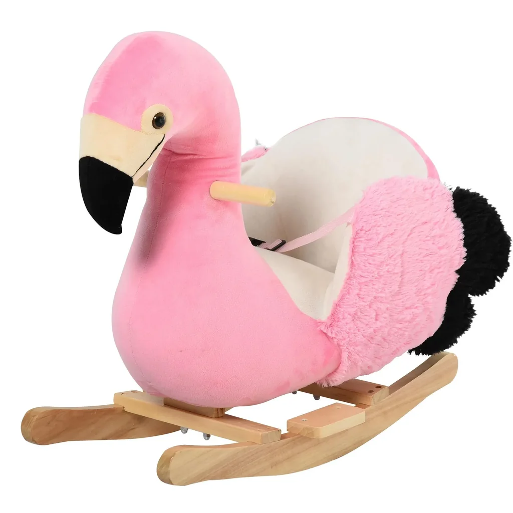 Kinder Schaukeltier als Flamingo